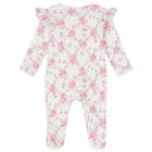 Baby Girls White & Pink Floral & Butterflies Babygrow, 1, hi-res